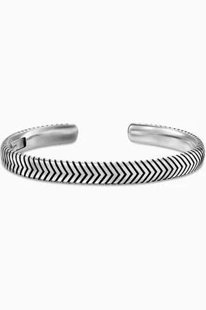 David Yurman Chevron Cuff Bracelet in Sterling , 8mm