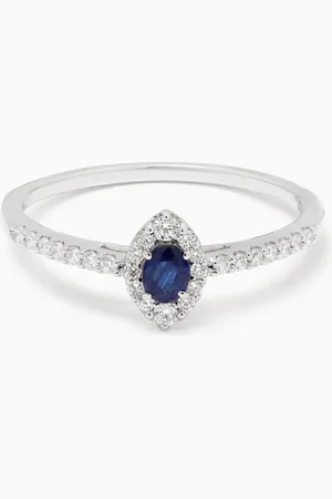 Damas Mini Diana Sapphire & Diamond Ring in 18kt Gold