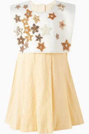 SHATHA ESSA Star-applique Dress in Silk