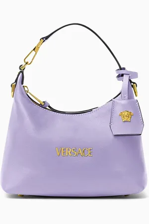 VERSACE Tag Hobo Bag in Leather