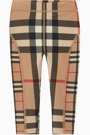 Burberry Isabella Contrast Check Print Leggings in Nylon