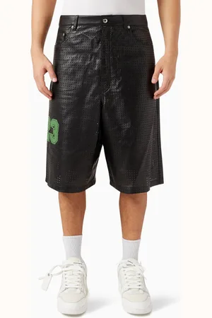 OFF-WHITE Natlover Basketball Shorts in Leather
