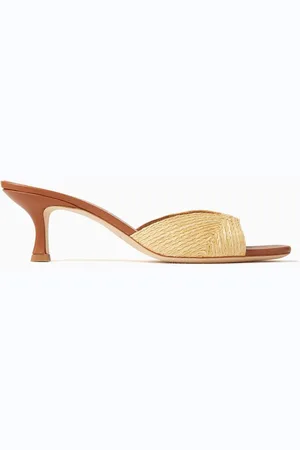 Staud Brigitte 55 Mules in Raffia