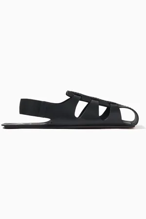 Alaïa Folded Flat Sandals in Leather