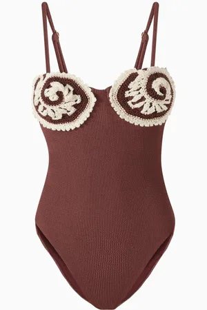 PATBO Embroidered One-piece Swimsuit in Merian Knit