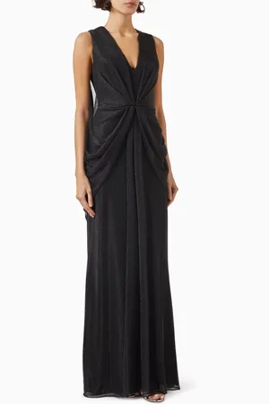 GEMY MAALOUF V-neck Draped Gown