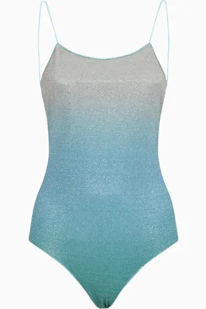 Oseree Lumière Ombré Shade One-piece Maillot Swimsuit in Lurex