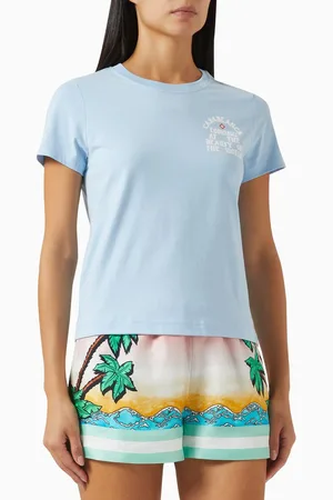 Casablanca Looking at the Beauty of the World Fitted T-shirt in Oragnic Cotton