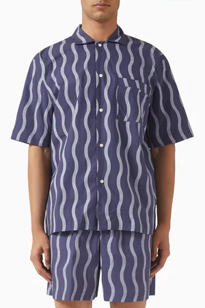 Frescobol Carioca Cassio Pyjama Shirt in Organic Cotton