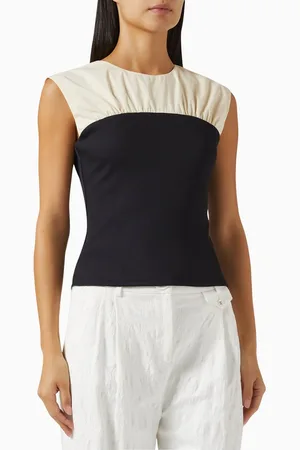 Anna Quan Haven Top in Mixed Fabric