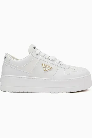 Prada Downtown Platform Sneakers in Leather