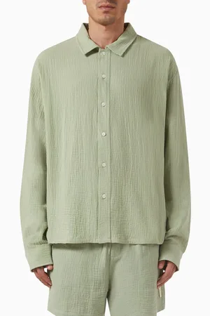 Museum Of Peace & Quiet Wordmark Long-sleeve Shirt in Muslin