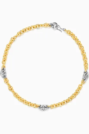 Laura Lombardi Maglia Necklace in 14kt & Platinum-plated Brass
