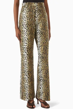 BLUMARINE Leopard-print Pants in Cotton