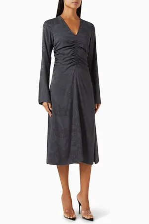 DAY Birger et Mikkelsen Tanner Midi Dress in Matte Jacquard