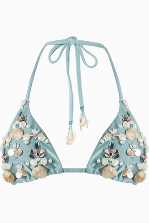 PATBO X Camila Coelho Seashell Lace Bikini Top