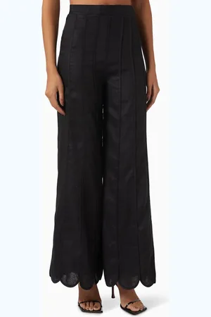 Azulu Coconut Wide-leg Pants in Linen