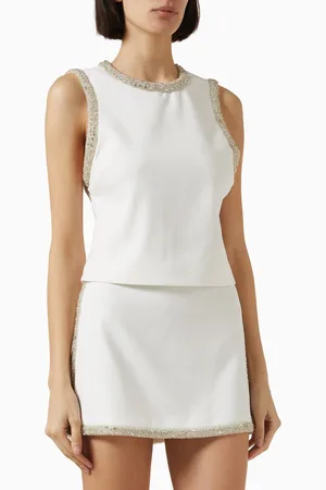 ALICE+OLIVIA Amal Embellished Tank Top