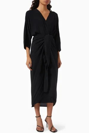 Haight Knot Midi Dress in Viscose