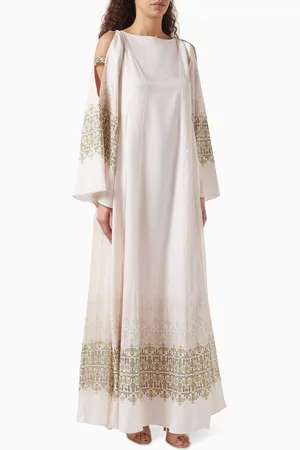 Tha Seen Printed Open-front Kaftan