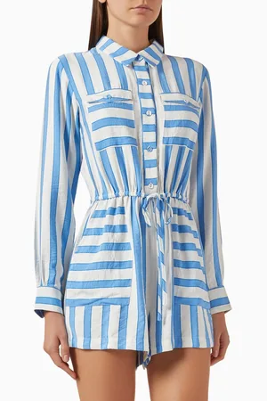 Minkpink Nimue Stripe Playsuit in Viscose-blend