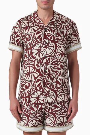 CHE Correl Palm-print Shirt in Tencell