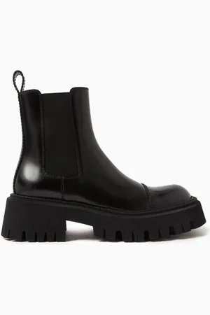 Balenciaga Tractor 20 Boots in Smooth Calfskin Leather