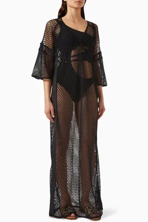 OFF-WHITE Logoband Maxi Dress in Mesh