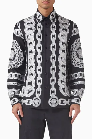 VERSACE Medusa Chains Shirt in Silk