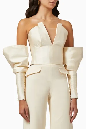 NAFSIKA SKOURTI Hollywood Top in Satin
