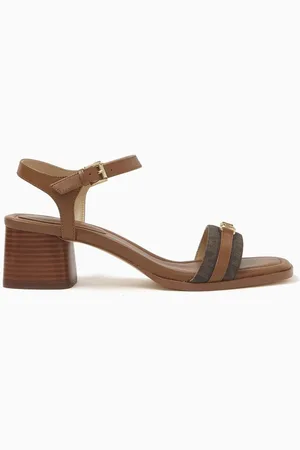 Michael Kors Mandy 60 Mule Sandals in Monogram Canvas & Leather