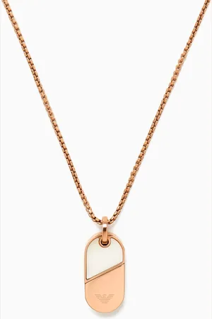 Emporio Armani Dog Tag Necklace in Stainless Steel