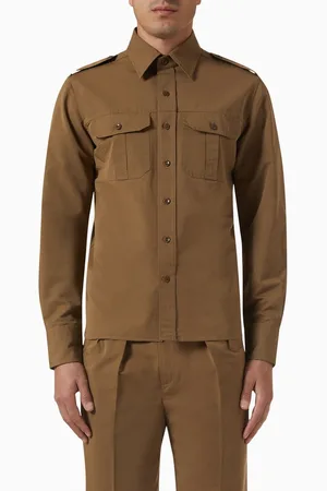Tom Ford Long-sleeved Shirt in Cotton-silk Blend
