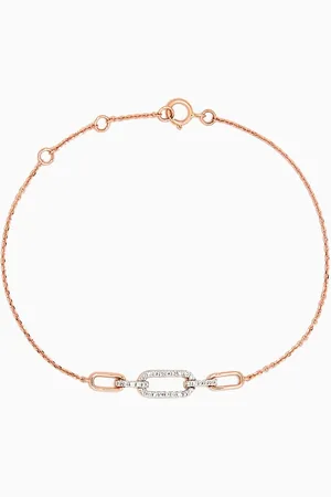 Damas Lync Chain Diamond Bracelet in 18kt Rose Golld