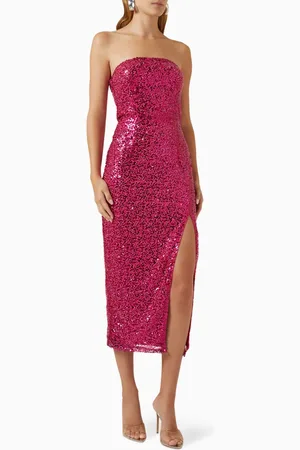 Elle Zeitoune Anya Midi Dress in Sequins