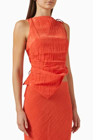 SIR Ligera Open Back Top in Satin