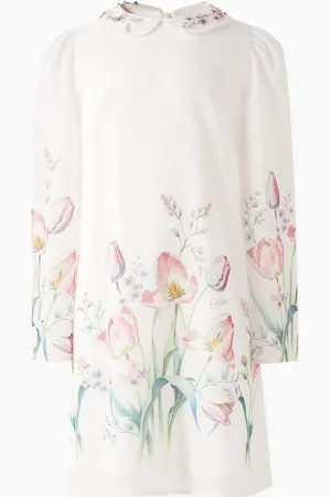 Eirene Tulip-print Dress in Georgette