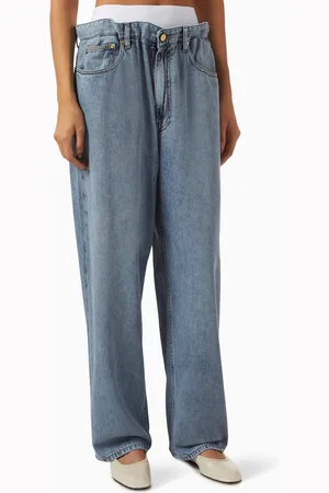 DARKPARK Jane Elastic Waist Wide-leg Jeans