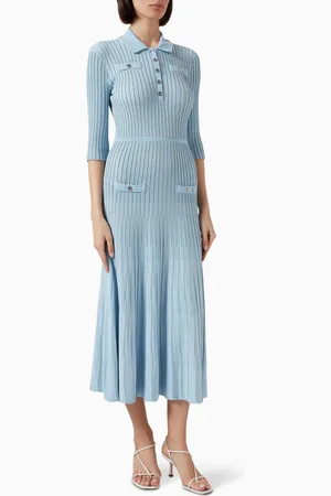 Maje Knit Midi Dress in Viscose Blend