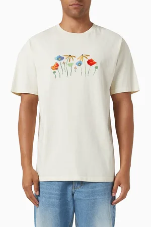 Foret Botanic Embroidered T-shirt in Organic-cotton