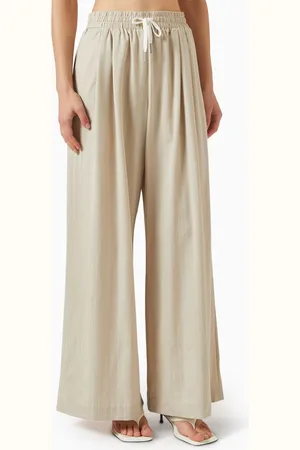 St Agni Pinstripe Drawstring Pants in Wool