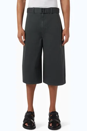 LEMAIRE Twisted Belted Shorts in Denim