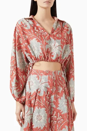 BOTEH De Flore Crop Top in Linen
