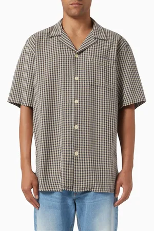 Foret Hush Checked Shirt in Organic-cotton