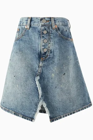 MM6 Knee-length Skirt in Cotton-denim