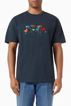 Foret Botanic Embroidered T-shirt in Organic-cotton