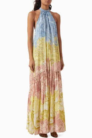 Hemant & Nandita Fiza Open-back Maxi Dress in Viscose
