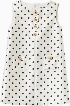 Self-Portrait Polka-dot Shift Dress in Taffeta