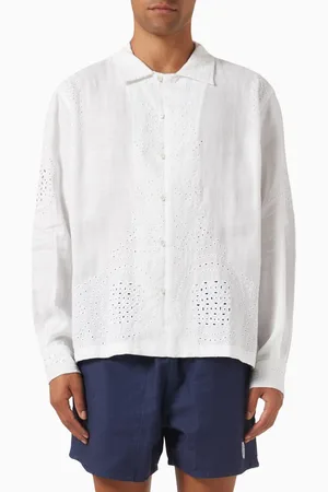 BODE Belvoir Embroidered Shirt in Linen