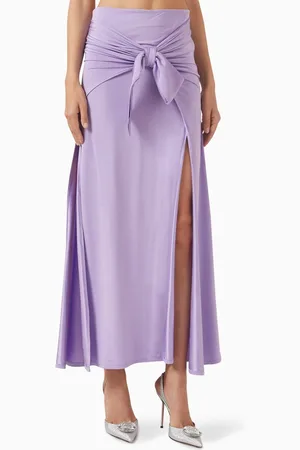 Paco rabanne Bow-waist Maxi Skirt in Jersey